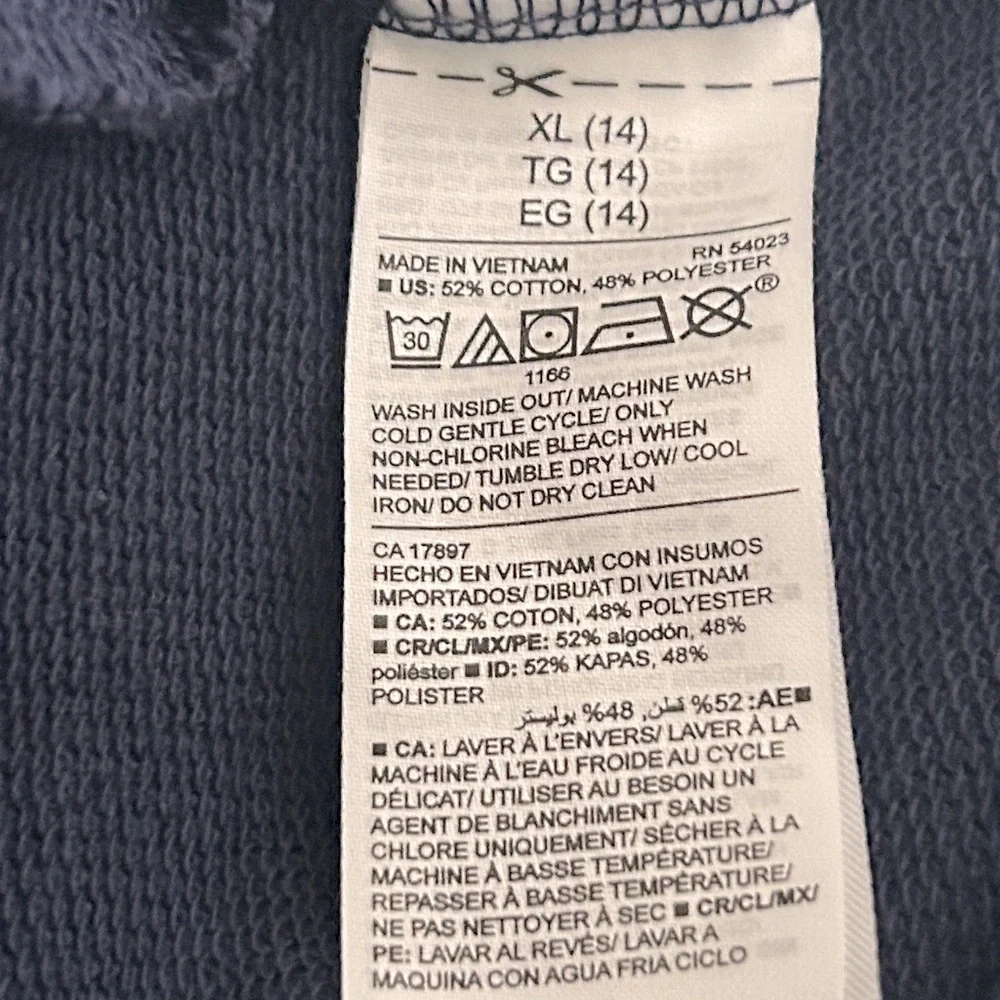 Old Navy Girl’s A-Line SS Dress XL/14 Navy Casual Knit Summer Everyday Basic